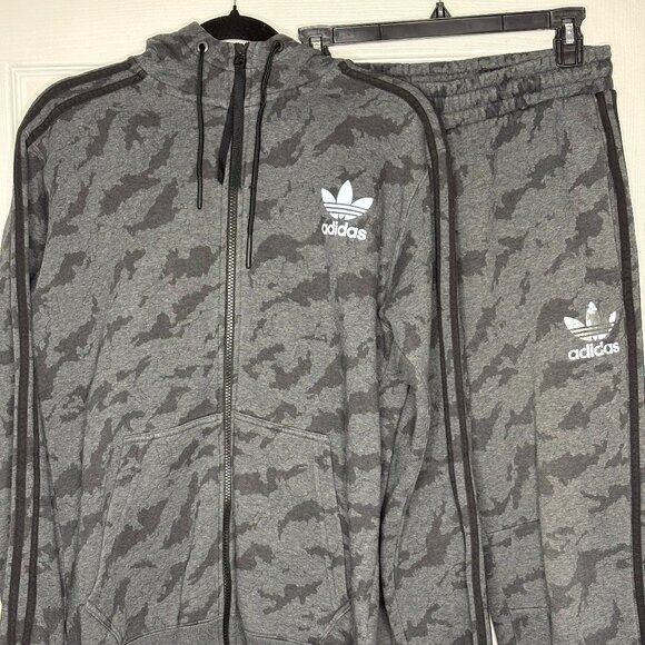 Adidas Originals Men's Camo Tracksuit Jogger Pants and Hoodie Jacket - Picture 3 of 14